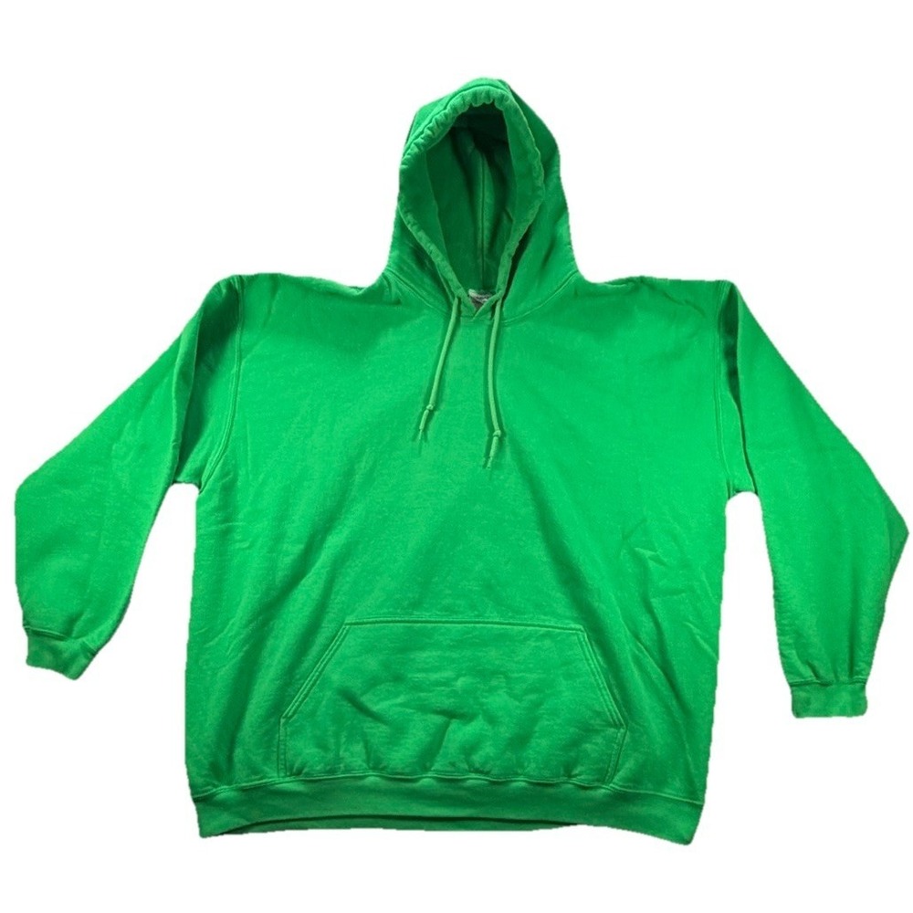 Vintage Gildan Green Pull Over Heavy Blend hooded Sweatshirt Size 4XL Cotton